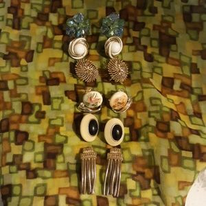 Vintage Signed Trifari, Coro, Anne Klein Earrings